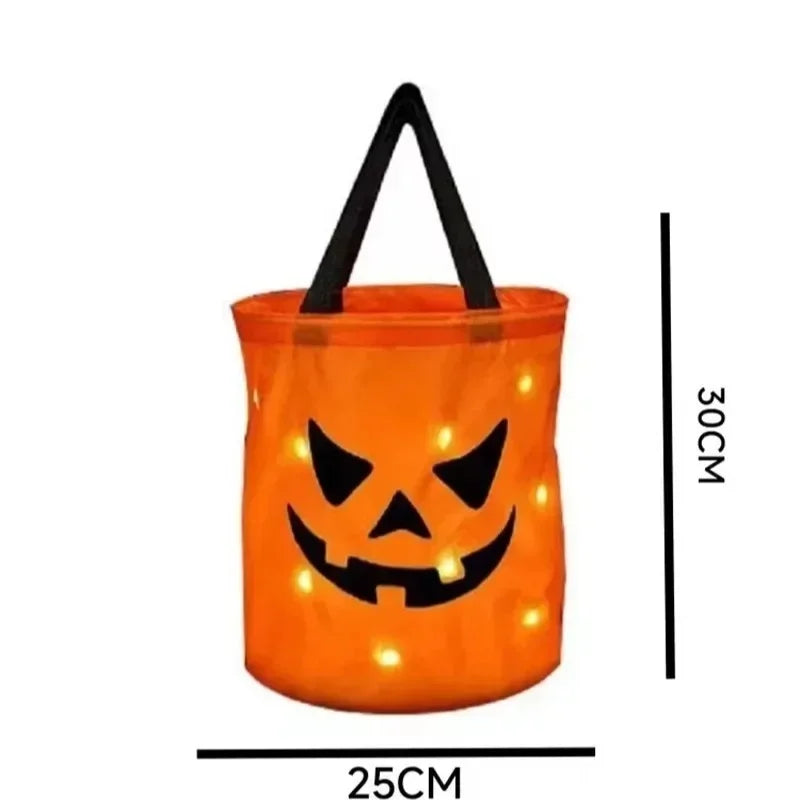 LED Pumpkin Light-Up Candy Bag