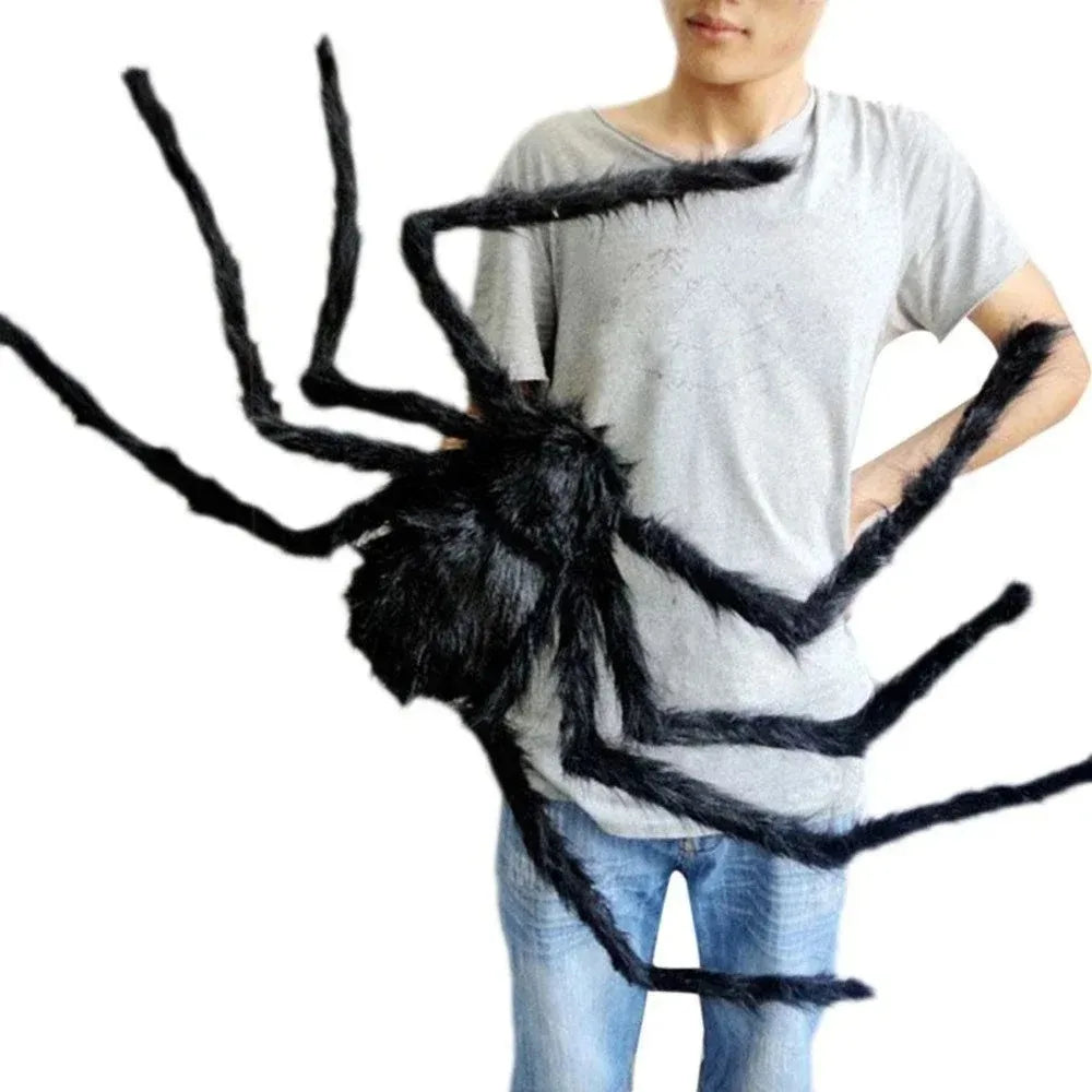 Black Giant Plush Spider Decoration