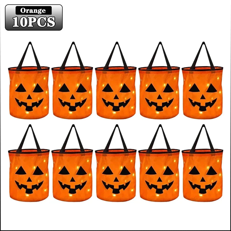 LED Pumpkin Light-Up Candy Bag