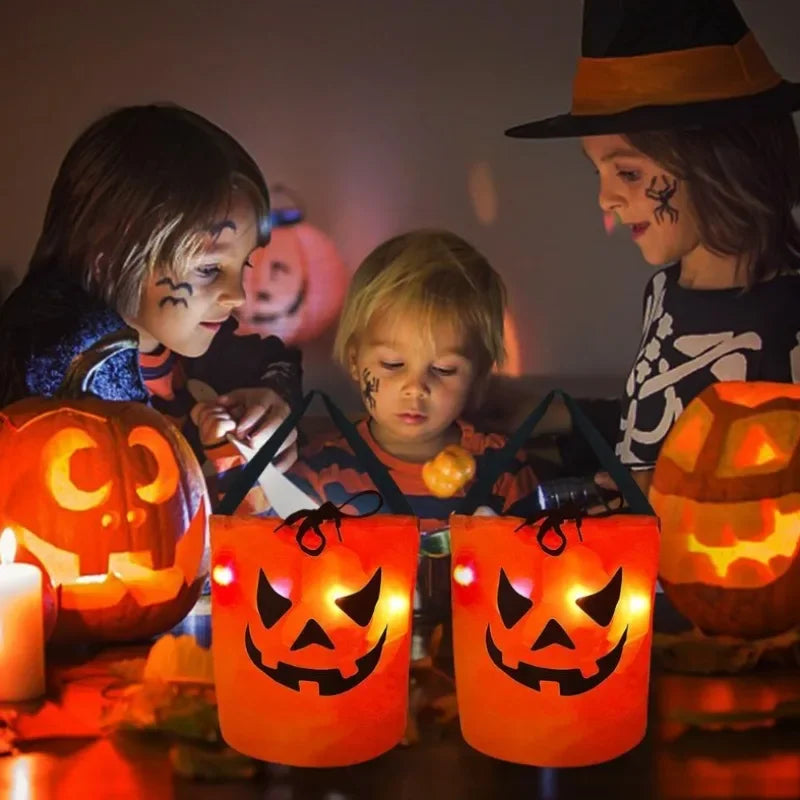 LED Pumpkin Light-Up Candy Bag