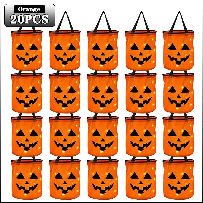 LED Pumpkin Light-Up Candy Bag